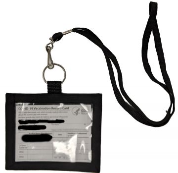 Covid Vaccination Card Holder - Lanyard