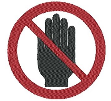 STOP! HAND SYMBOL
