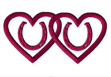 LINKED HEART & HORSESHOES MOTIF
