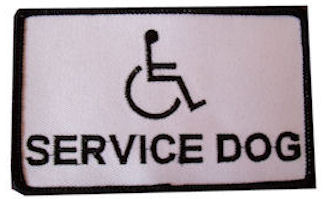 WHEELCHAIR SERVICE DOG PATCH