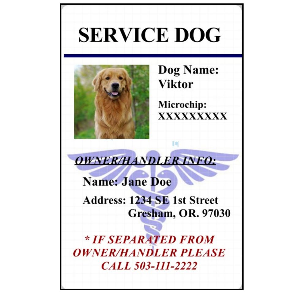 Free Dog Id Card